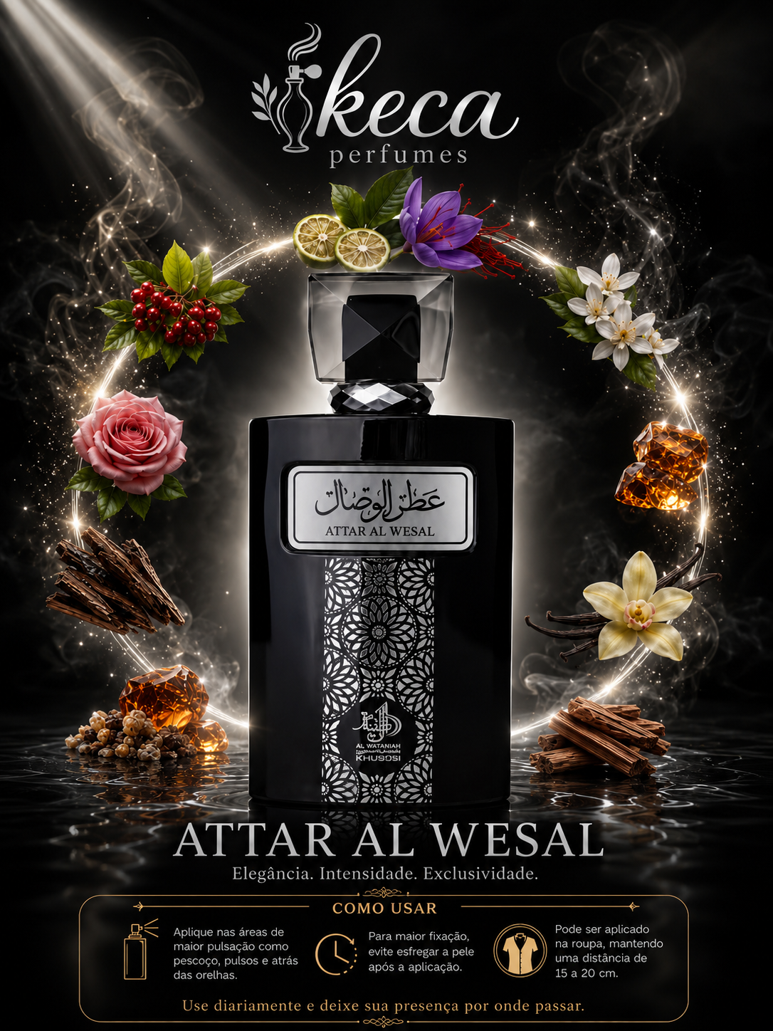 Perfume Masculino Al Wataniah Attar Al Wesal – Eau de Parfum 100ml