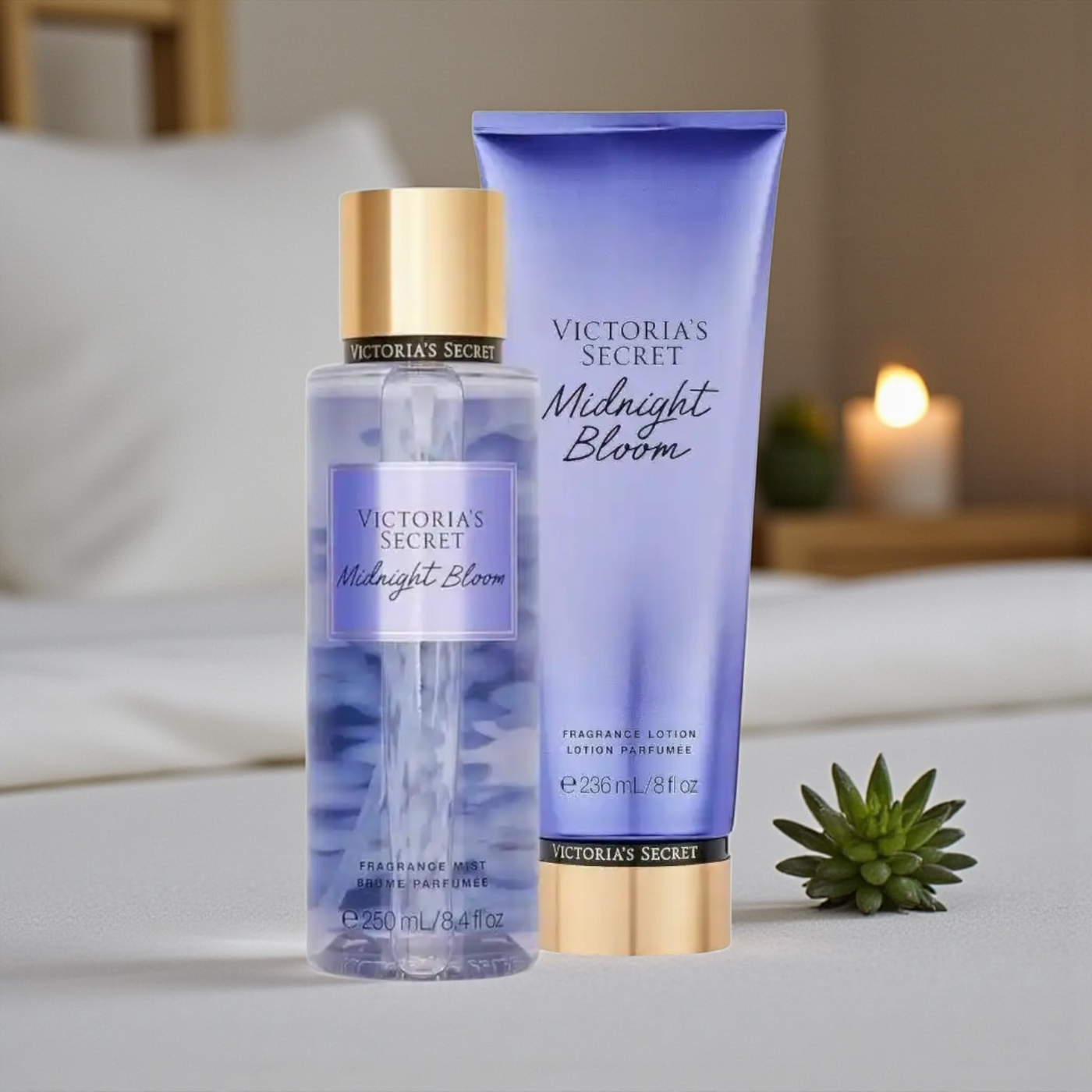 💜 VICTORIA’S SECRET – KIT BODY SPLASH 250ML + CREME HIDRATANTE 236ML MIDNIGHT BLOOM