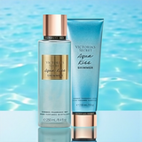 💦 Kit Feminino Victoria’s Secret Aqua Kiss Shimmer – Body Splash 250ml + Creme Hidratante 236ml