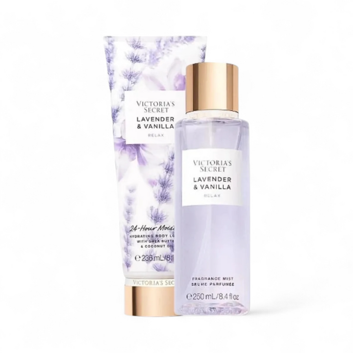 💜 VICTORIA’S SECRET – KIT BODY SPLASH 250ML + CREME HIDRATANTE 236ML LAVENDER &amp; VANILLA