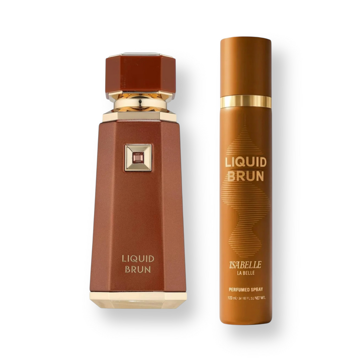 🤎 KIT MASCULINO – LATTAFA LIQUID BRUN 100ML + SPRAY CORPORAL MASCULINO 300ML