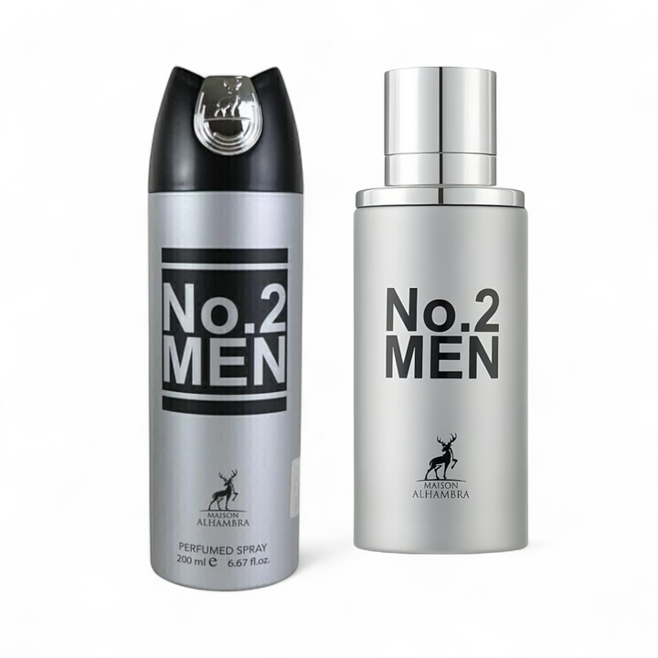 ⚫ KIT MASCULINO – Nº 2 MEN 100ML + PERFUMED SPRAY CORPORAL 200ML
